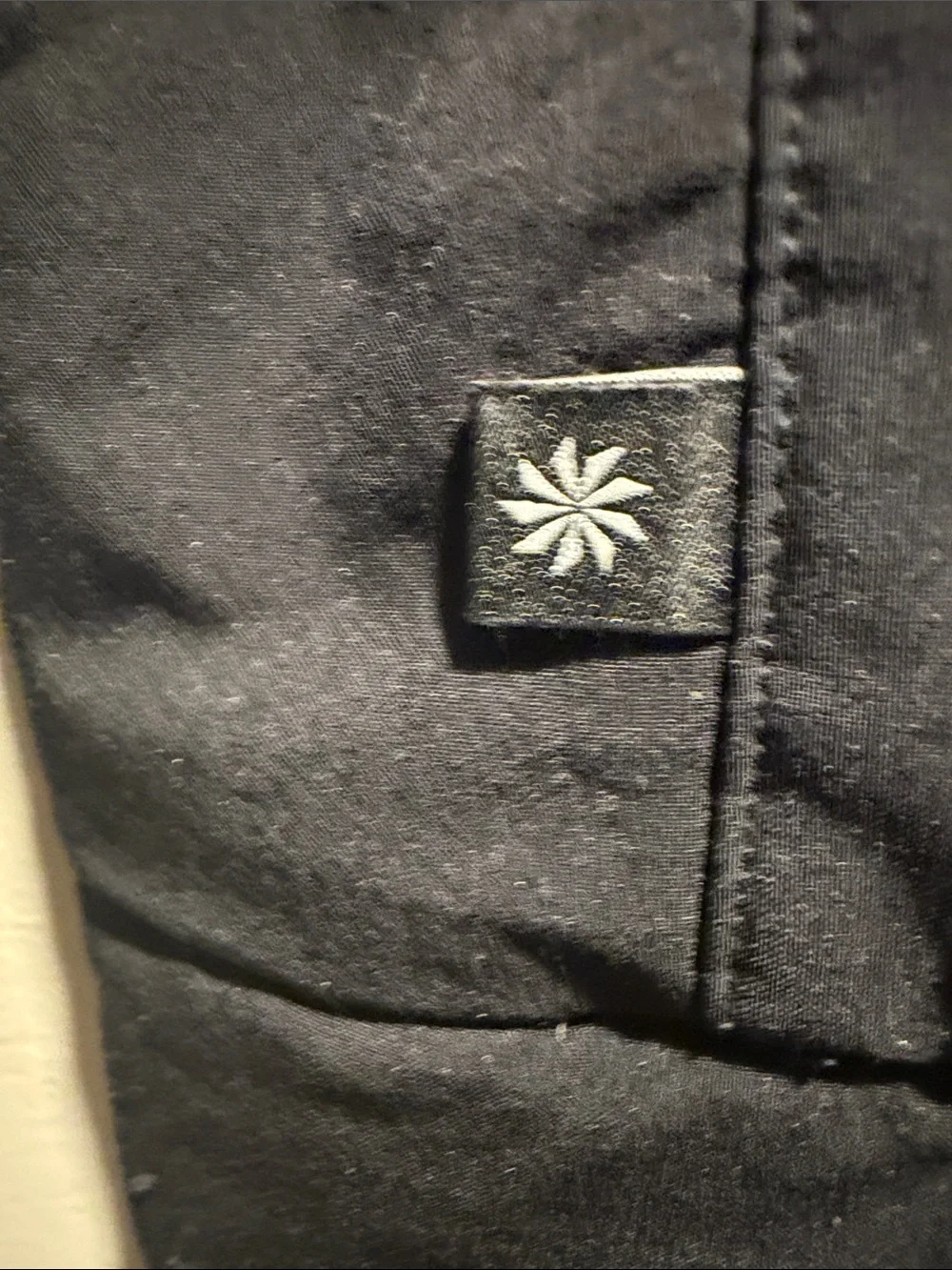 Athleta Black Quilted Hooded Puffer Jacket